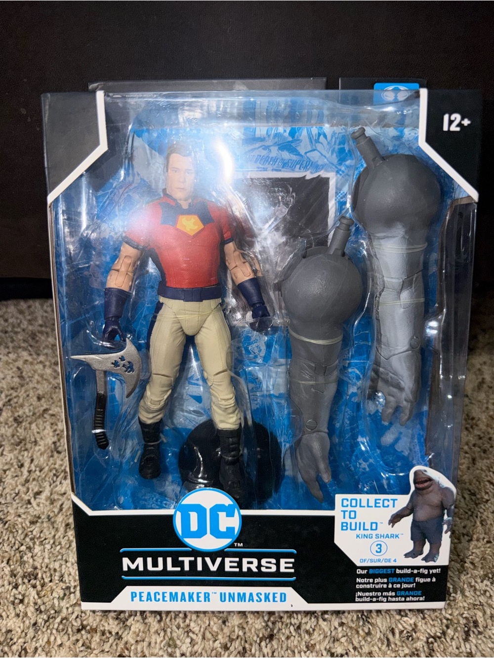 DC Multiverse Peacemaker Unmasked Action Figure - Red & Tan New In BOX BAF